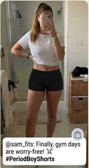 Teusy boy short period panty